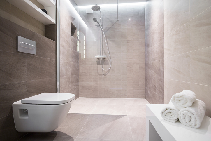 Modern wet room installation